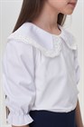 Блузка с декоративным воротником - фото 12646
